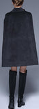 Embellished Wool-Blend Cape-Coat