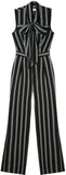 Sleeveless Striped Jumpsuit