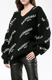 Logo Print Jumper, Black | DESIGNER INSPIRED FASHIONS