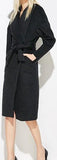 Black Wrap Wool-Blend Coat