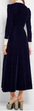 Blue Velvet Dress, Dark Blue