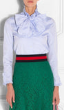 Bow-Tie Ruffle Oxford Shirt - DESIGNER INSPIRED FASHIONS