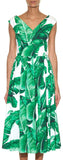 Banana Leaf Print Dress - DESIGNER INSPIRED FASHIONS
