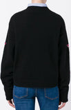 'Wonderland' Appliqué Jumper/Sweater-Black - DESIGNER INSPIRED FASHIONS
