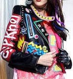 Embellished 'Rock Group' Faux Leather Jacket - DESIGNER INSPIRED FASHIONS