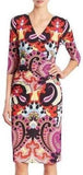 Moroccan Print Jersey Dress - Multi Color - DESIGNER INSPIRED FASHIONS