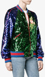 Sequin Embellished Bomber Jacket