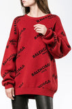 Logo Print Jumper, Red
