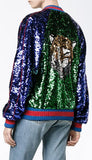 Sequin Embellished Bomber Jacket