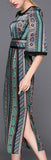 Multicolored Printed Midi Dress - DESIGNER INSPIRED FASHIONS
