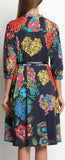 Floral-Print Cotton Shirt-Dress - White or Black