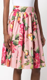 Floral Printed Flounce Top & Matching Skirt Set
