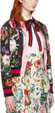 Printed Satin Bomber Jacket