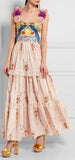 Applique Flower-Strap Embroidered Long Dress - DESIGNER INSPIRED FASHIONS