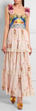 Applique Flower-Strap Embroidered Long Dress - DESIGNER INSPIRED FASHIONS