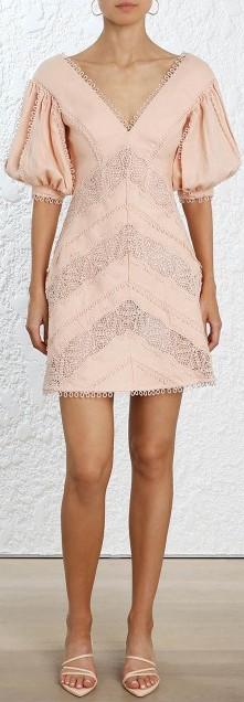 'Painted Heart' Chevron Dress, Pink