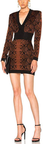 Jacquard Knit Mini Dress