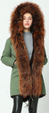 Fur Hooded, Trimmed & Lined Parka Coat