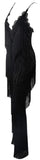 Fringed Halter Jumpsuit in Black - DESIGNER INSPIRED FASHIONS