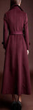 Long Cashmere & Wool Blend Coat, Red