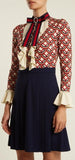 Vintage Circle-Print Cady Dress