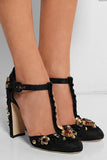 Embellished Brocade Mary Jane Pumps - DESIGNER INSPIRED FASHIONS
