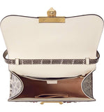 Snakeskin Top Handle Bag