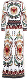 Heart Printed Long Pleated Shirt-Dress