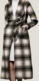 Plaid Wool-Bend Coat
