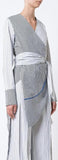 Asymmetric Striped Top & Wide-Leg Pant Set