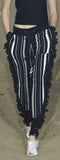 Striped Ruffle Pants - DESIGNER INSPIRED FASHIONS
