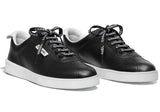 Black Calfskin Leather Sneakers