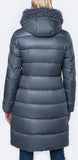 Puffer Coat with Wool Trim - Blue/Grey or Light Brown