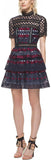 Hexagon Lace Mini Dress - DESIGNER INSPIRED FASHIONS