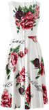 Peony Print Midi Dress
