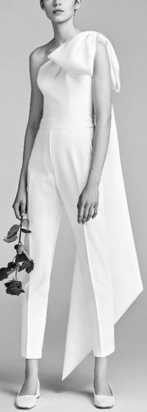 One-Shoulder Bow Jumpsuit