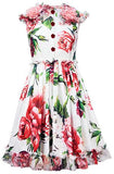 Floral Appliques Printed Mini Dress