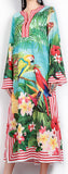 Tropical Printed Kaftan Dress