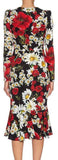Red Poppy and Daisy Print Dress | DESIGNER INSPIRED FASHIONS