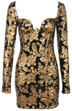 Heavily Embroidered Bustier Mini Dress