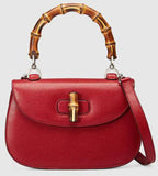 Bamboo Classic leather Handbag - (Black or Red) - DESIGNER INSPIRED FASHIONS