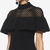 Yoke Frill Sweater Dress