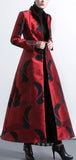 Printed Long Single-Breasted Coat