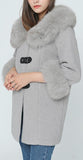 Fox Fur Trim Bucked Coat