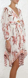 Corsage Pleat Mini Dress, Pink