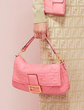 Baguette Large Leather Bag - Pink, White, Black | DESIGNER INSPIRED FASHIONS