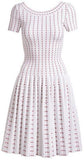 Knit Dress in Dotted Stripes - DESIGNER INSPIRED FASHIONS