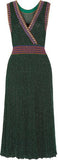 Convertible Wrap-Effect Pleated Crochet-Knit Midi Dress - DESIGNER INSPIRED FASHIONS
