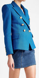 Double-Breasted Blazer, Blue - DESIGNER INSPIRED FASHIONS