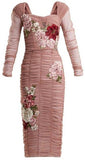 Floral-Embroidered Tulle Dress | DESIGNER INSPIRED FASHIONS